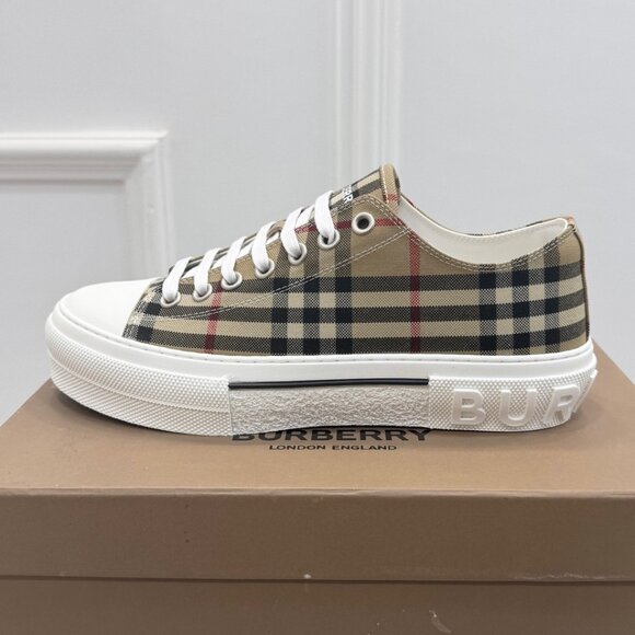 Burberry Striped Platform Sneakers - Picture 1 of 9